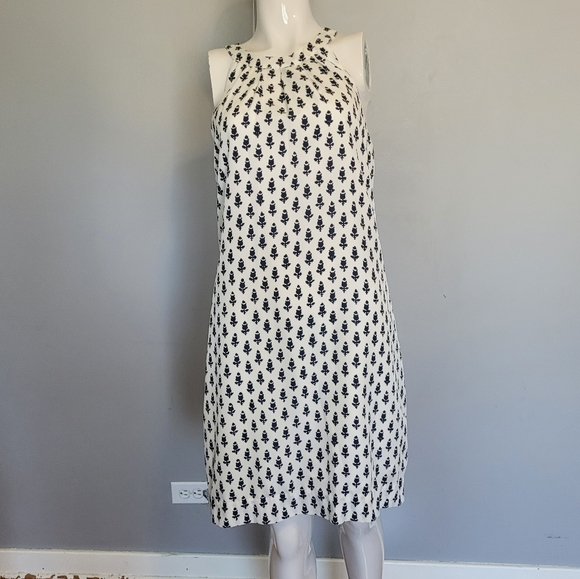 J Crew Silk Swoop Dress in Thistle Print, VGUC, Size 4 - Picture 2 of 9